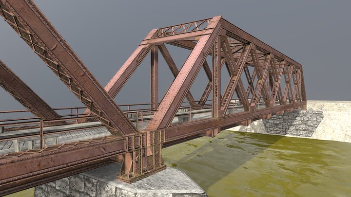 Metal Bridge 3D Model