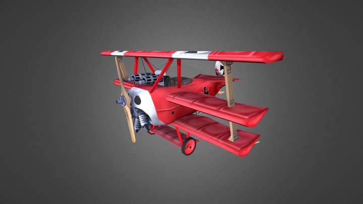 WW1 airplane - Fokker DR1 3D Model