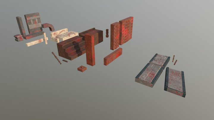 Nelson Kung Modular Props 3D Model
