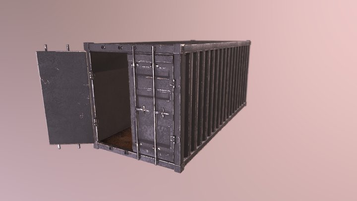 Classic Shipping Container (Free/Gameready) 3D Model