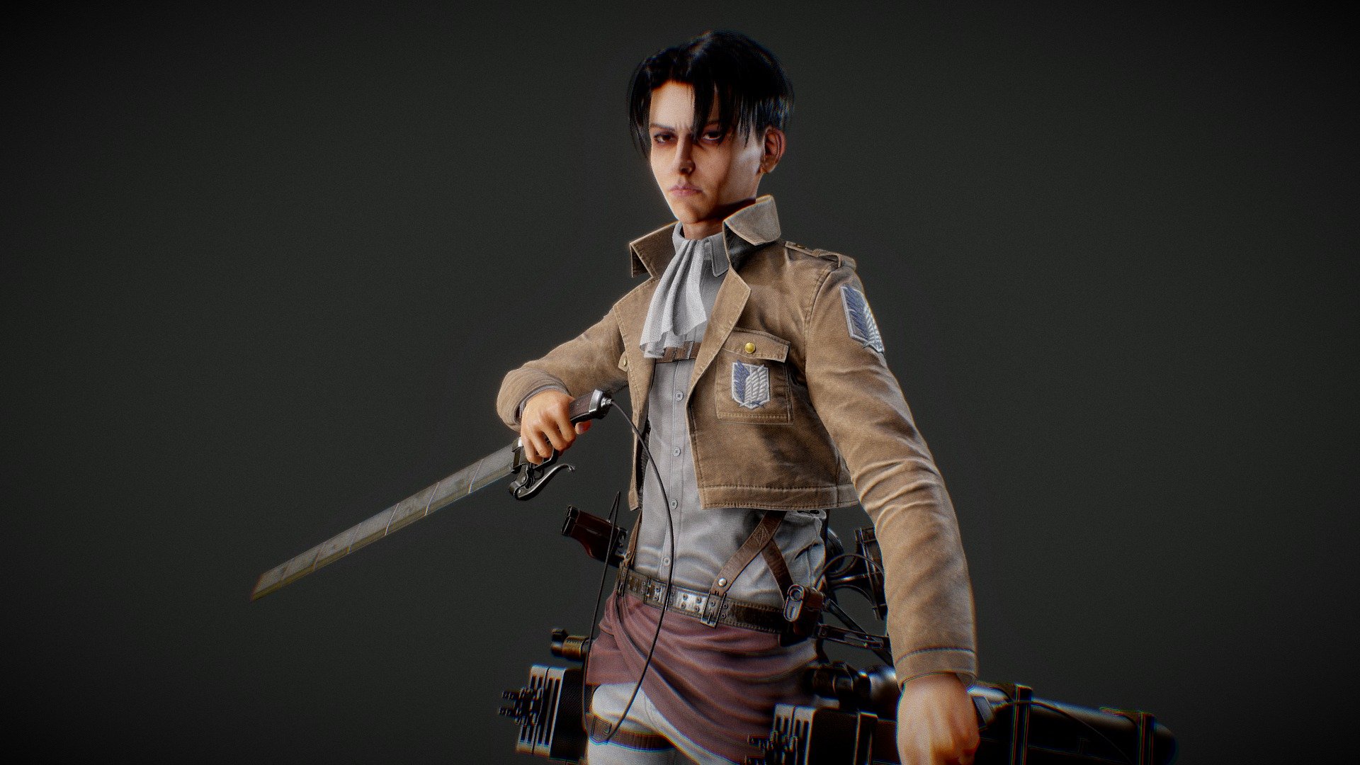 Levi Ackerman - 3D model by ptibogvader (@ptibogvader) [77301c8]