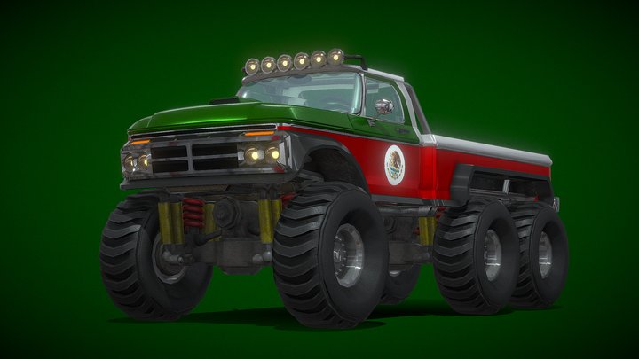 Custom monster truck (Marco Grand Patriot) 3D Model