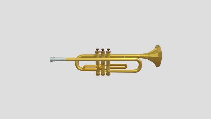 Musical trumpet 2 3D Model