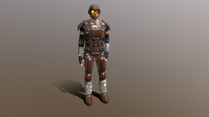 UNSC Trooper (From Halo) 3D Model