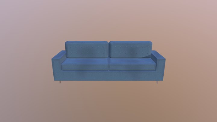 Aged Couch 3D Model