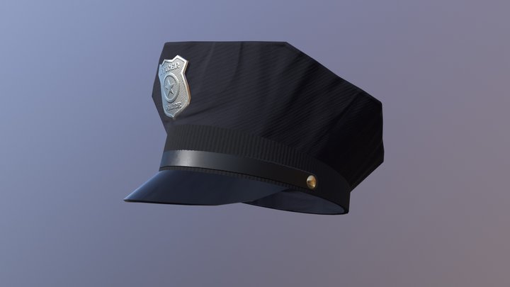 Police Cap 3D Model