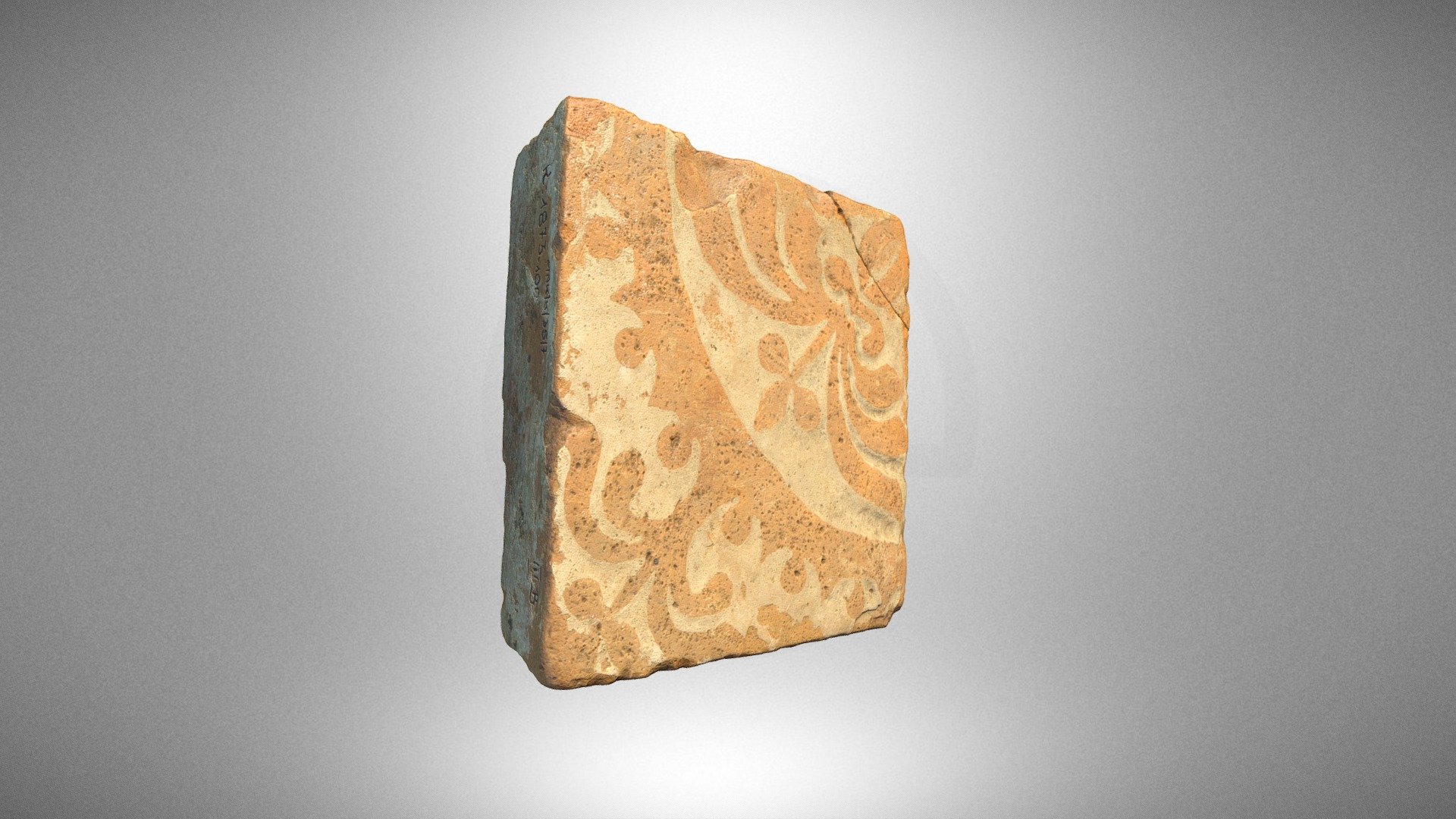 Earthen floor tile from the church