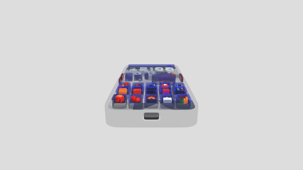 Smartphone With Volumetric Icons