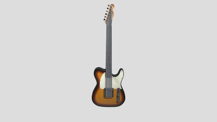 Fender Esquire Sunburst Guitar – Modèle 3D gratuit STL