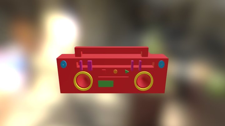 Boom Box Ring 3D Model