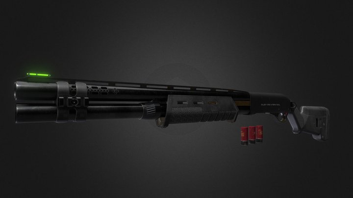 M870 Shotgun 3D Model