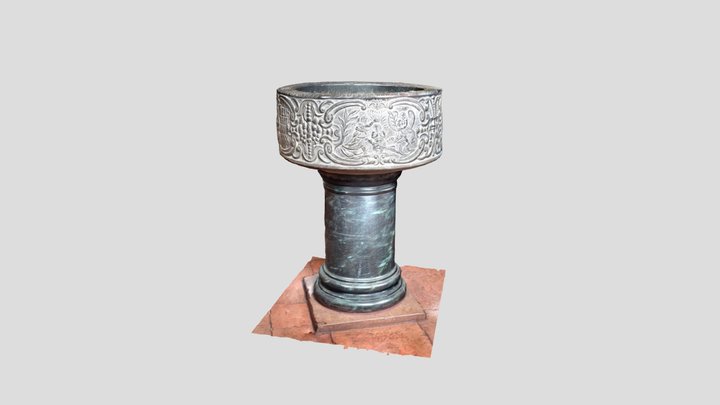 Font from Holar in Hjaltadal 3D Model
