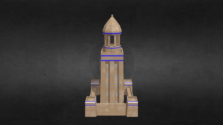 Light House - Egypt Game Ready Lowpoly 3D Model