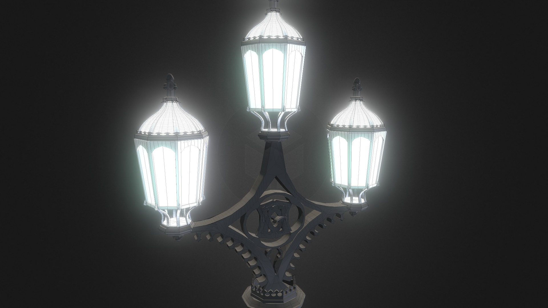 3D model Westminster Bridge Lamp - This is a 3D model of the Westminster Bridge Lamp. The 3D model is about a couple of light fixtures.