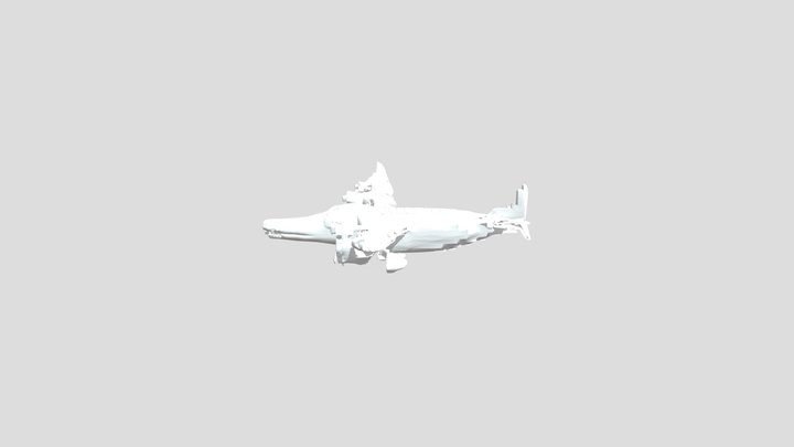 crocodilo bombardino cocodrilo tik tok 3D Model