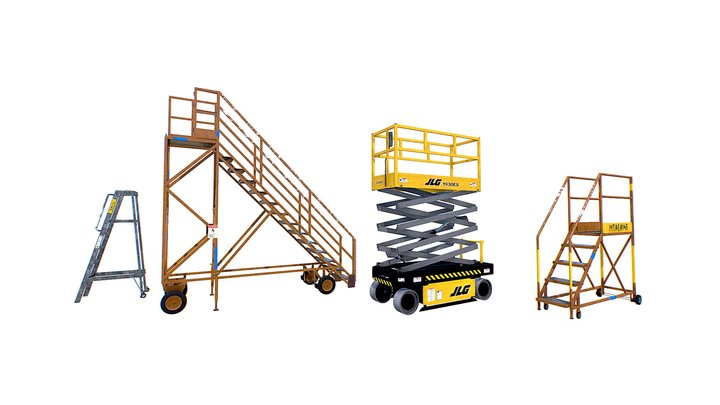 Aircraft Maintenance Ladders Collection 3D Model
