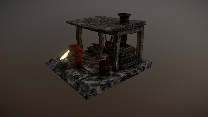 Dragon Blacksmith 3D Model