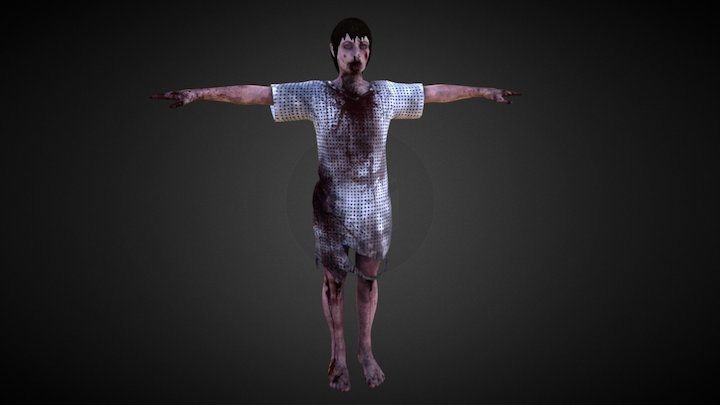 Jill Zombie Tpose 3D Model