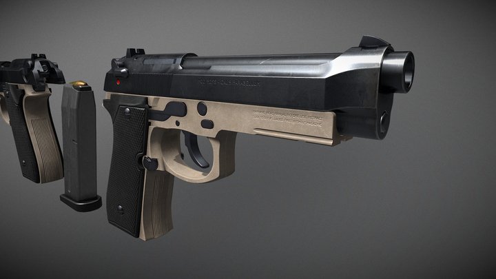 M9 Beretta – Modèle 3D gratuit STL
