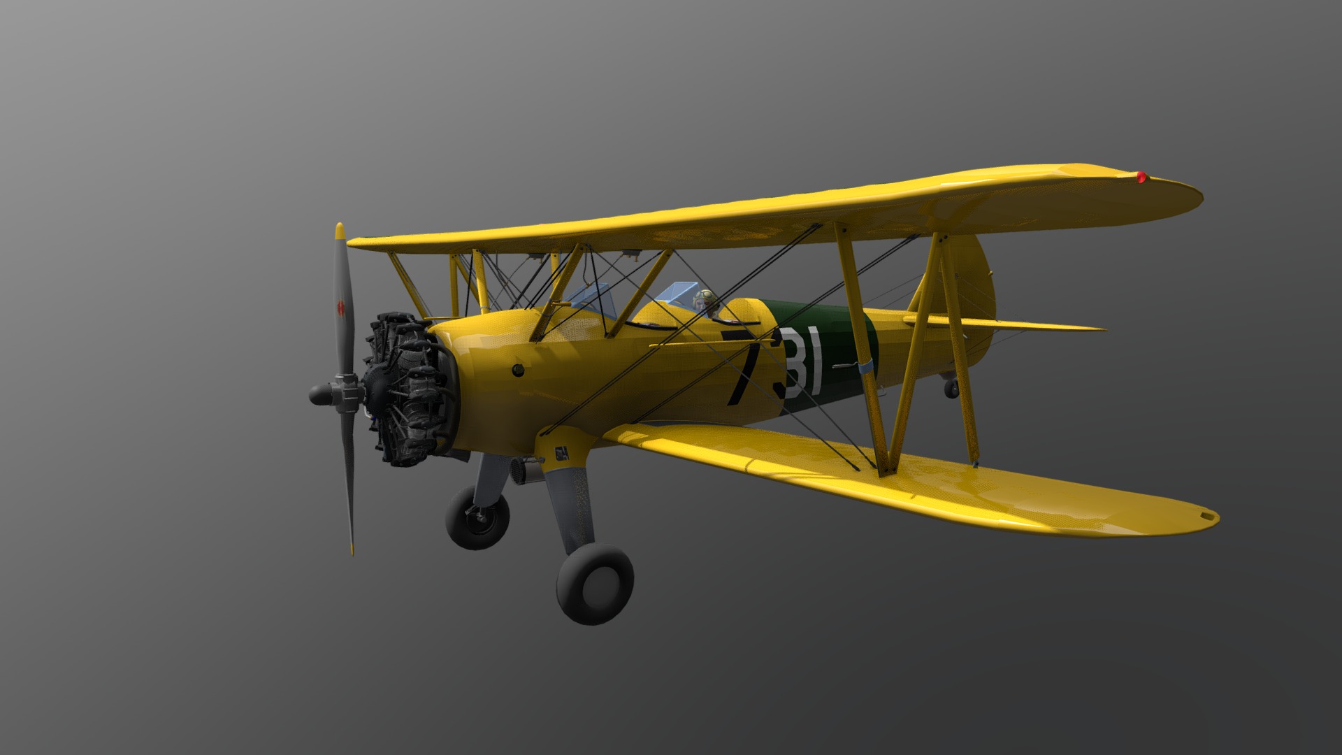 Boeing Stearman E75 Kaydet 731 - Buy Royalty Free 3D model by Big ...