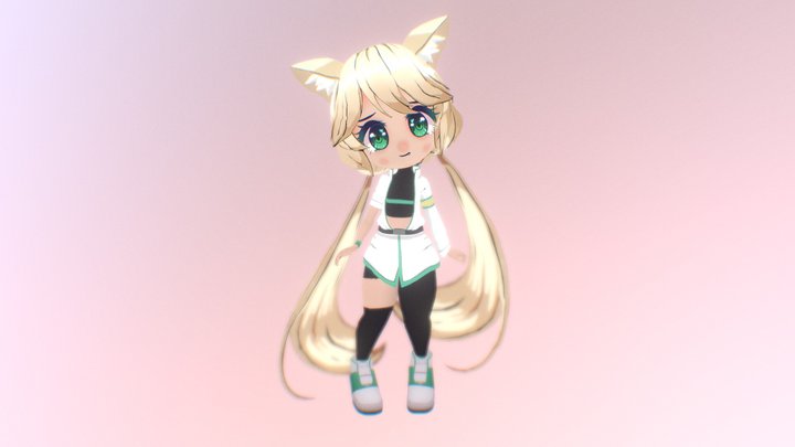Anime Chibi Girl : Aisha by Seraphim 3D Model