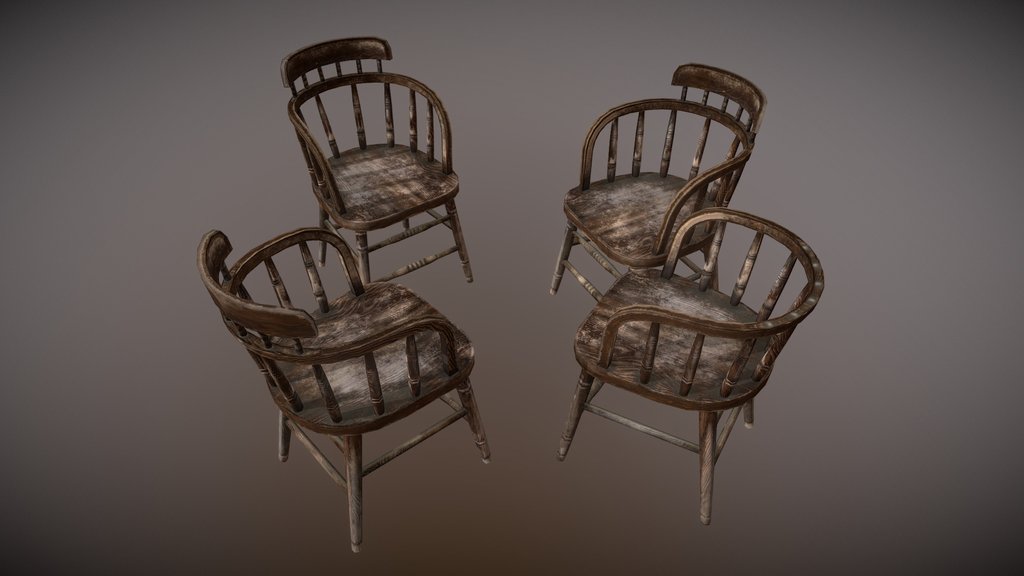Realistic Wooden Chair | HQ Furniture Prop