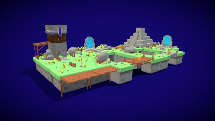 LowPolyFort 3D Model
