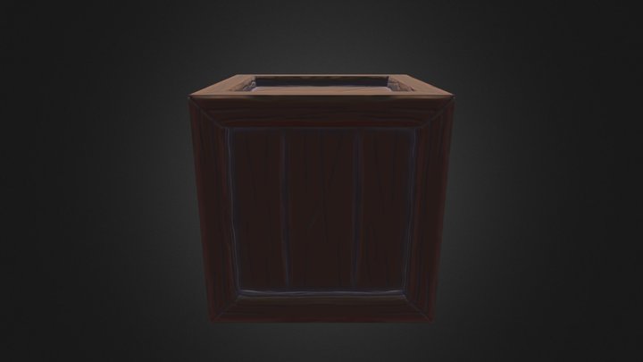 Stylized Crate 3D Model