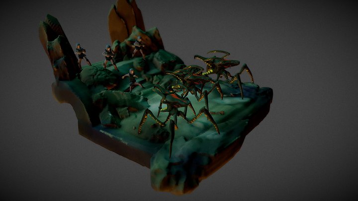 Starship Troopers Diorama 3D Model