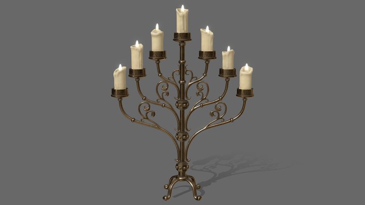 Table Candle Holder B 3D Model