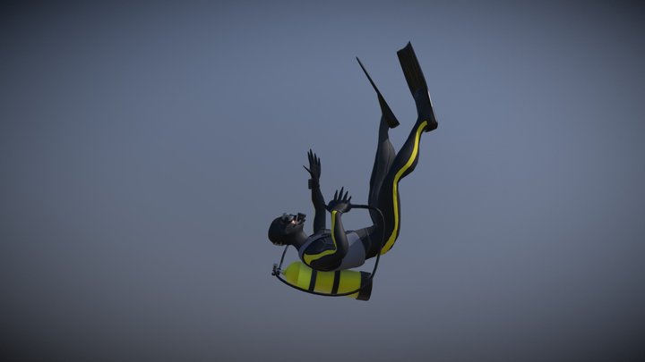 Scuba Dude 3D Model