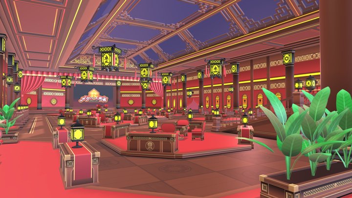 Metaverse Mahjong Hall 3D Model