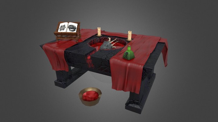 Necromancer Potion Table 3D Model