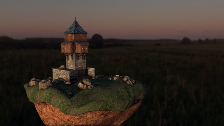 Medieval Tower 3D Model