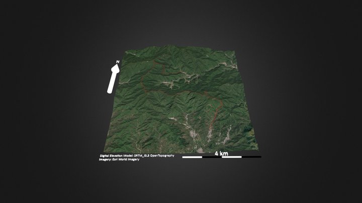 箭扣长城 – Modelo 3D gratuito STL