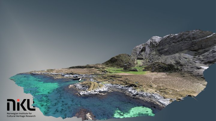 Selje Kloster m landskap / Monestary w landscape 3D Model