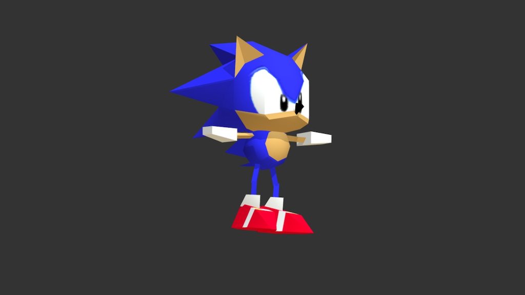 new classic sonic model and render! ( i used blender) : r