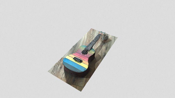 Rainbow Uke 3D Model