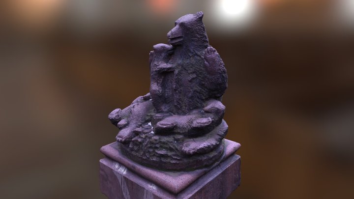 Bear statue 3D Model