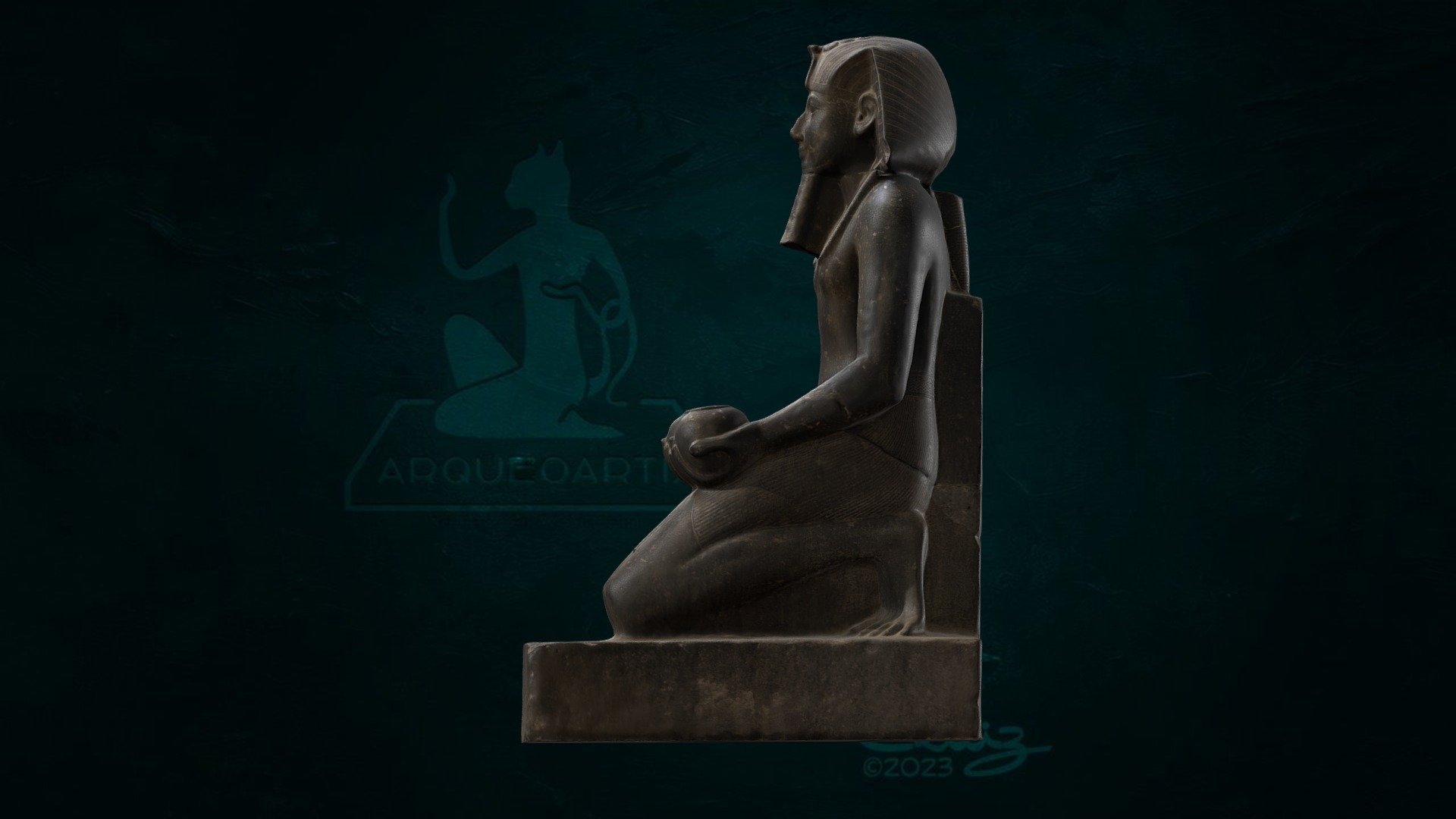 Thutmose III ofering nu vases [Cairo Museum] — Sketchfab embed 3D viewer