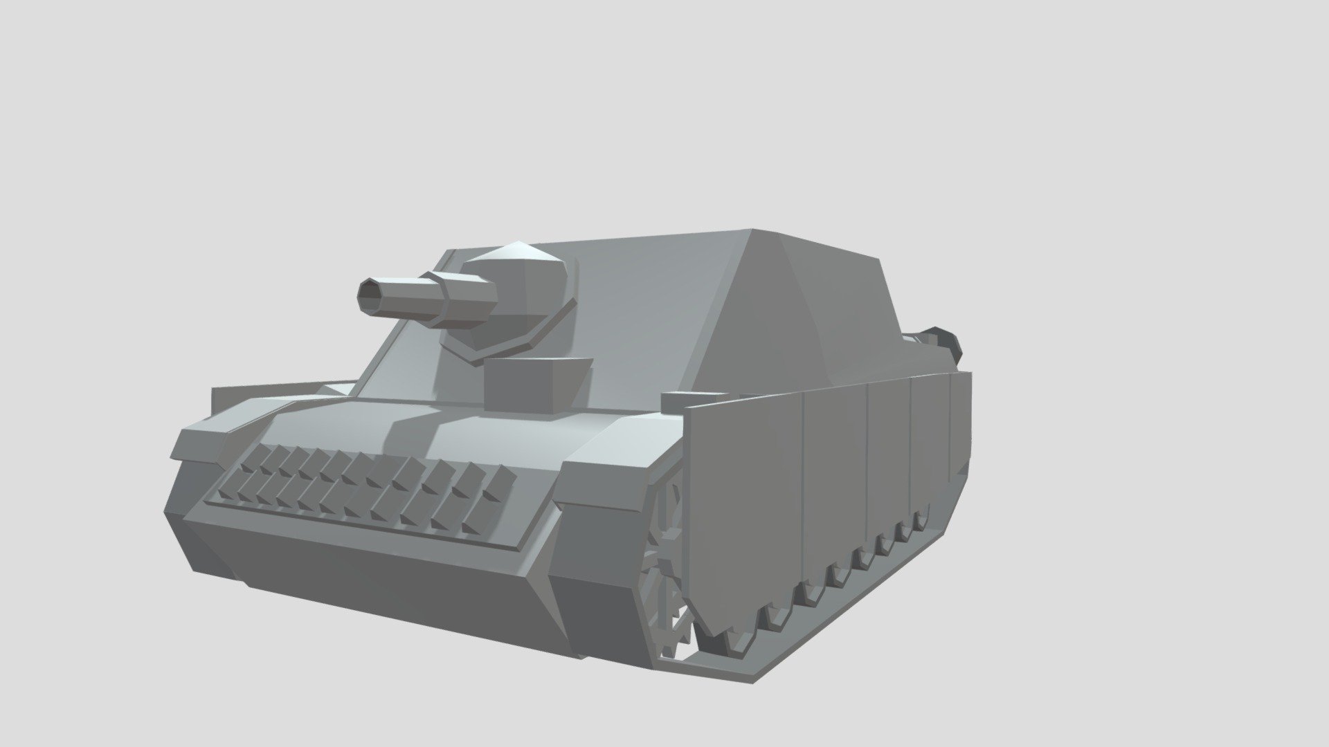 Low-poly Sturmpanzer German Tank