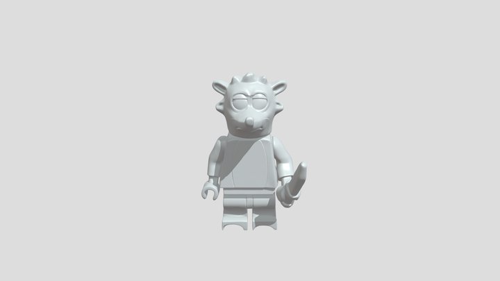 Blocky raccoon character holding a knife