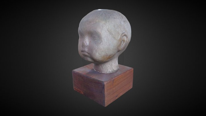 Stone child head 3D Model