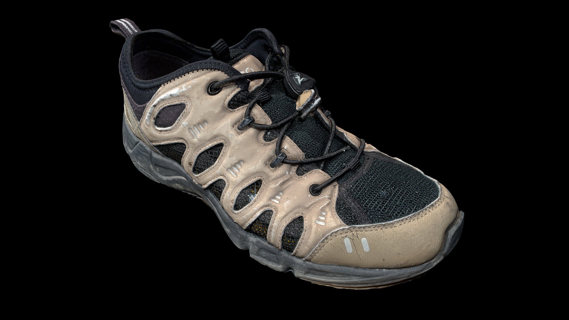 Worn hiking shoes