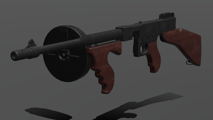 Year 3 - Beta Arcade - Tommy Gun 2k 3D Model