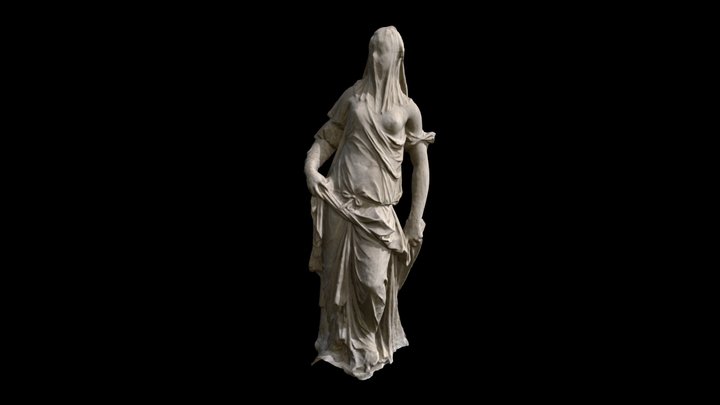 Veiled Woman Statue 3D Model