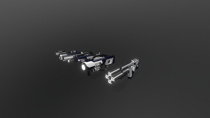 Gun Scifi 3D Model