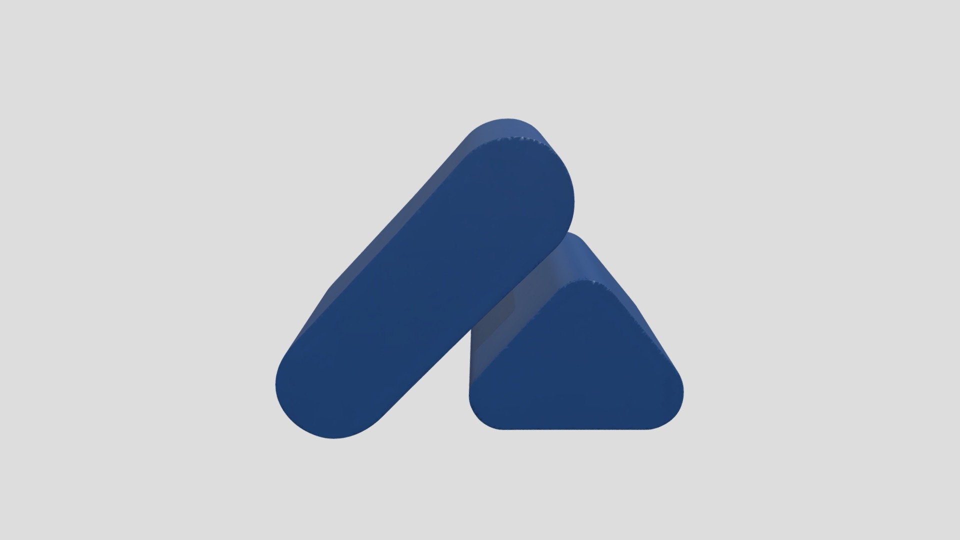 Blue Slanted Pill and Triangle - 3D model by DanDanLanna [77574a9 ...