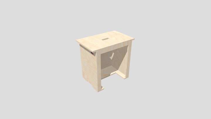 Studio 7 plywood stool 3D Model