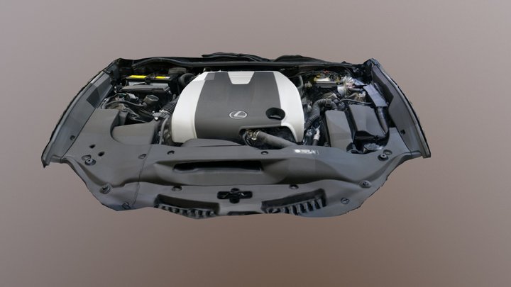 Engine of the Lexus RC 350 F 3D Model
